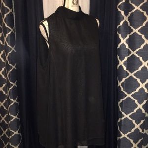 Sexy sheer sleeveless shirt